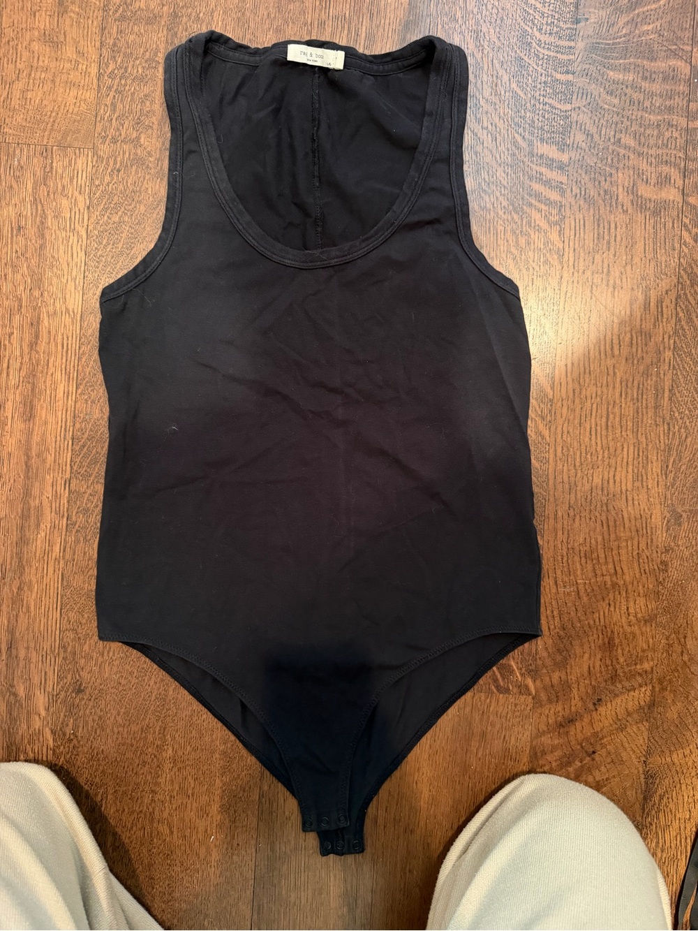 Rag & Bone Classic Black One-Piece Bodysuit